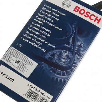 779 р. Ремень приводной поликлиновой 4PK1180 BOSCH BOSCH 1987948490 BOSCH 1987948490  с доставкой в г. Кемерово. Увеличить фотографию 2