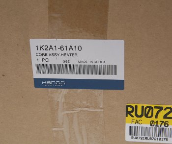 2 899 р. Радиатор отопителя KIA Spectra,Sephia HCC (HANON) HCC 1k2a1-61a10  с доставкой в г. Кемерово. Увеличить фотографию 3