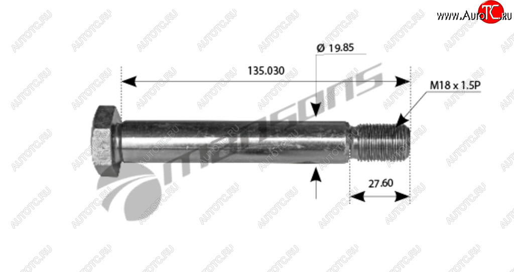 119 р. Болт DAF крепления кабины MANSONS MANSONS 200.085  с доставкой в г. Кемерово