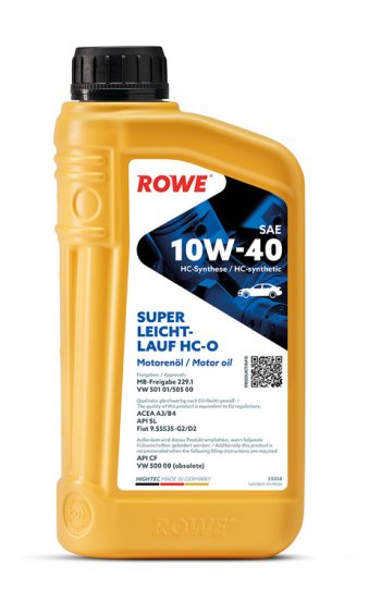 1 059 р. Масло моторное HIGHTEC SUPER LEICHTLAUF A3B4SNCF 10W40 синт.1л ROWE ROWE 20058-0010-99  с доставкой в г. Кемерово. Увеличить фотографию 3