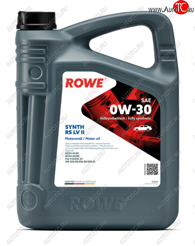 13 999 р. Масло моторное HIGHTEC SYNTH RS 0W30 LV II синт.5л ROWE ROWE 20069-0050-99  с доставкой в г. Кемерово