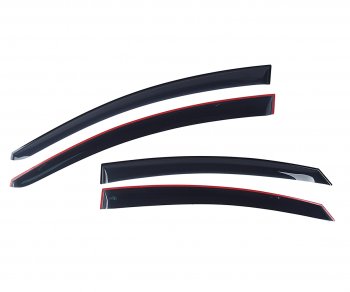 3 399 р. Комплект дефлекторов окон COMFORT Hyundai Sonata EF рестайлинг ТагАЗ (2001-2013) (черные)  с доставкой в г. Кемерово. Увеличить фотографию 2