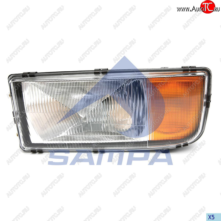 4 949 р. Фара MERCEDES Actros (96-04) с желтым уп левая SAMPA SAMPA 201.125  с доставкой в г. Кемерово