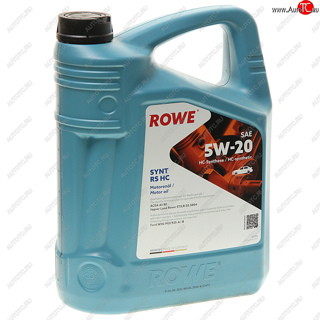 6 349 р. Масло моторное HIGHTEC SYNT RS A1B1 5W20 синт.5л ROWE ROWE 20186-0050-99  с доставкой в г. Кемерово