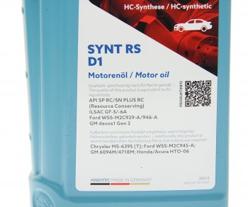 1 449 р. Масло моторное HIGHTEC SYNT RS D1 SPRCSNGF-56A 5W30 синт.1л ROWE ROWE 20212-0010-99  с доставкой в г. Кемерово. Увеличить фотографию 2