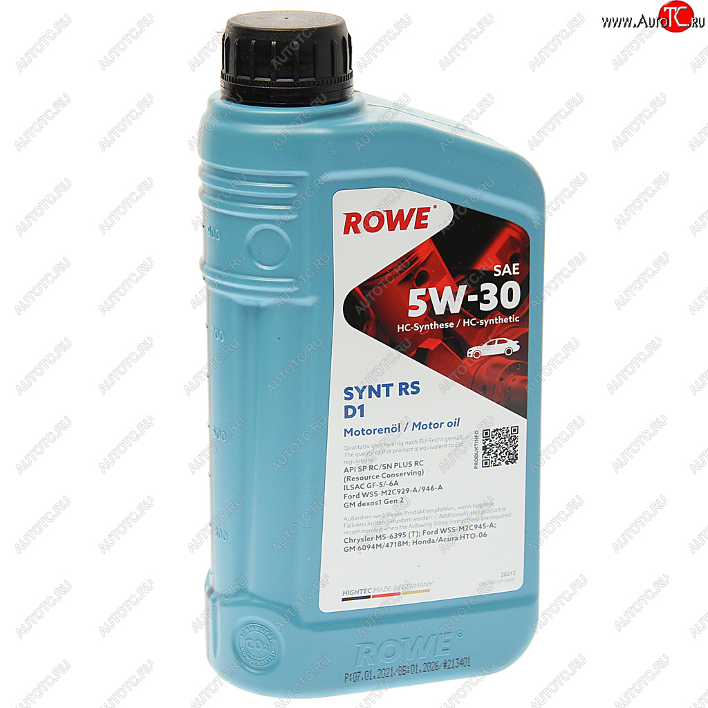 1 449 р. Масло моторное HIGHTEC SYNT RS D1 SPRCSNGF-56A 5W30 синт.1л ROWE ROWE 20212-0010-99  с доставкой в г. Кемерово