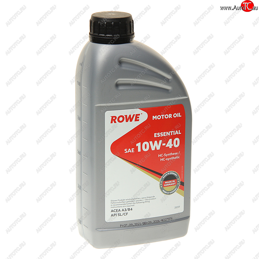 899 р. Масло моторное ESSENTIAL SLCFA3B4 10W40 псинт.1л ROWE ROWE 20259-177-2а  с доставкой в г. Кемерово
