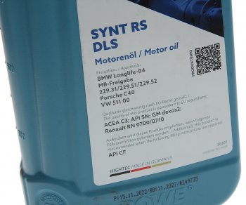 1 529 р. Масло моторное HIGHTEC SYNT RS DLS SNCFC2C3 5W40 синт.1л ROWE ROWE 20307-0010-99  с доставкой в г. Кемерово. Увеличить фотографию 2