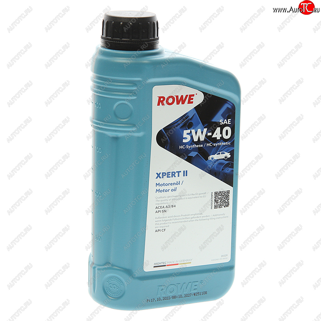1 269 р. Масло моторное HIGHTEC EXPERT II 5W40 синт.1л ROWE ROWE 20329-0010-99  с доставкой в г. Кемерово