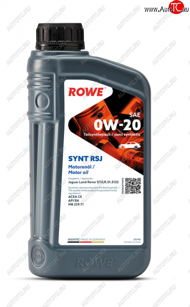 1 569 р. Масло моторное HIGHTEC SYNT RSJ C5 0W20 псинт.1л ROWE ROWE 20348-0010-99  с доставкой в г. Кемерово