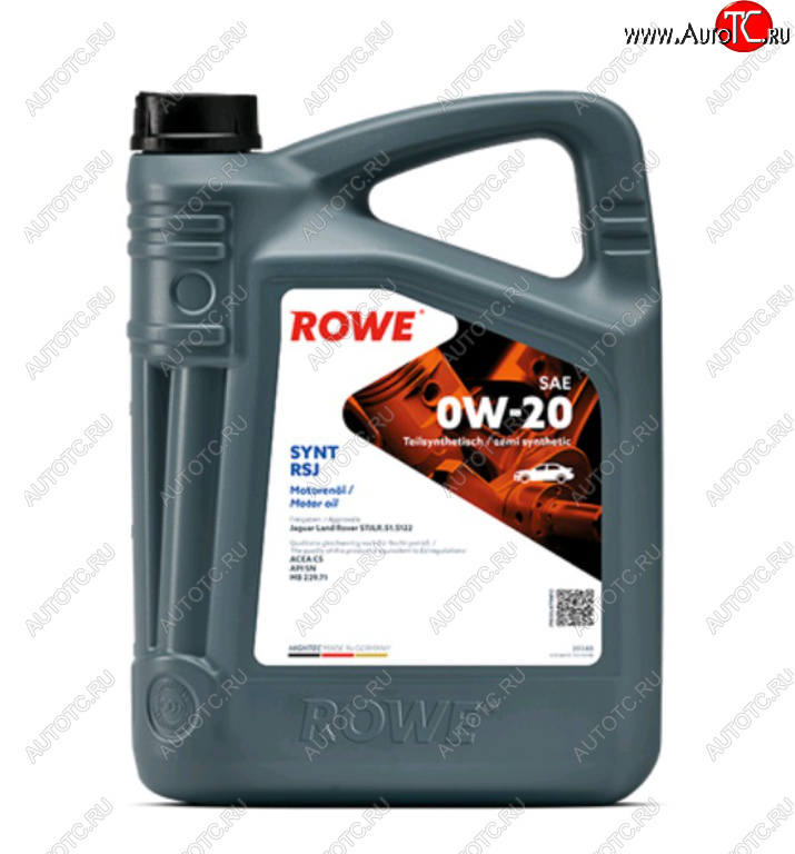 7 699 р. Масло моторное HIGHTEC SYNT RSJ C5 0W20 псинт.5л ROWE ROWE 20348-0050-99  с доставкой в г. Кемерово