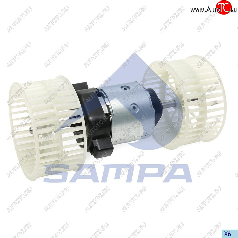 5 299 р. Мотор отопителя КАМАЗ-5490 MERCEDES Actros MP2,MP3 (03-) с крыльчаткой SAMPA SAMPA 203.496  с доставкой в г. Кемерово