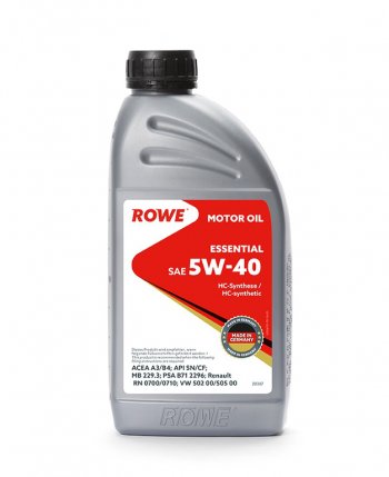 1 539 р. Масло моторное ESSENTIAL SNCFA3B4 5W40 синт.1л ROWE ROWE 20367-177-2a  с доставкой в г. Кемерово. Увеличить фотографию 3