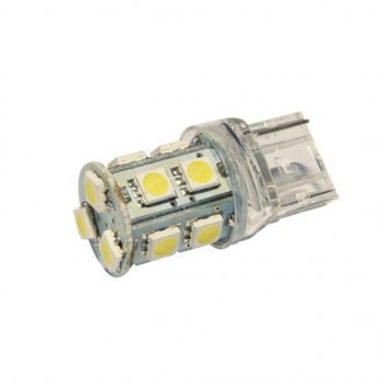 61 р. Лампа светодиодная 24V W21W W3x16d бесцокольная 13 светодиодов Yellow MEGAPOWER MEGAPOWER-AUTOMOTIVE 20384y-24  с доставкой в г. Кемерово. Увеличить фотографию 1