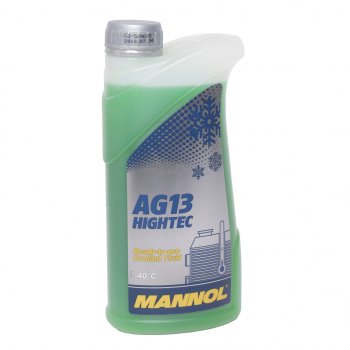 389 р. Антифриз зеленый -40C 1л AG13 Hightec HOAT 4013 MANNOL MANNOL 2040  с доставкой в г. Кемерово. Увеличить фотографию 1