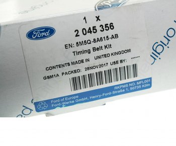 6 749 р. Комплект ГРМ FORD Focus 2,Fusion (02-) (1.21.6) OE FORD 2045356  с доставкой в г. Кемерово. Увеличить фотографию 4