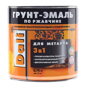 999 р. Грунт-эмаль по ржавчине зеленый мох RAL6005 0.75л DALI DALI 20479  с доставкой в г. Кемерово. Увеличить фотографию 1