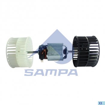 3 699 р. Мотор отопителя MERCEDES MAN c крыльчатками SAMPA SAMPA 206.086  с доставкой в г. Кемерово. Увеличить фотографию 1