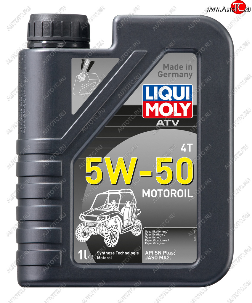 1 599 р. Масло моторное для 4-х тактных двигателей ATV 4T Motoroil 5W50 синт.1л LIQUI MOLY LIQUI MOLY 20737 LIQUI MOLY 20737  с доставкой в г. Кемерово