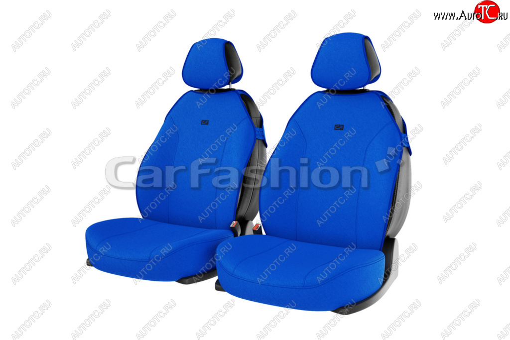 1 239 р. Универсальные чехлы сидений (майка, 4 предм., полиэстер) Bingo Front CARFASHION Toyota RAV4 XA50 5 дв. дорестайлинг (2018-2025) (синий)  с доставкой в г. Кемерово