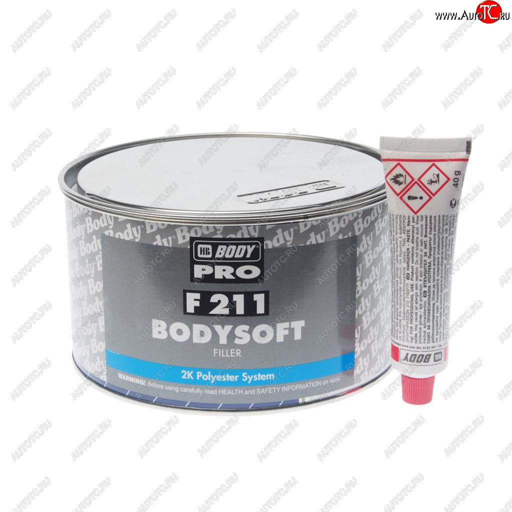 1 399 р. Шпатлевка полиэфирная SOFT 211 1.8кг BODY BODY 2112300012  с доставкой в г. Кемерово