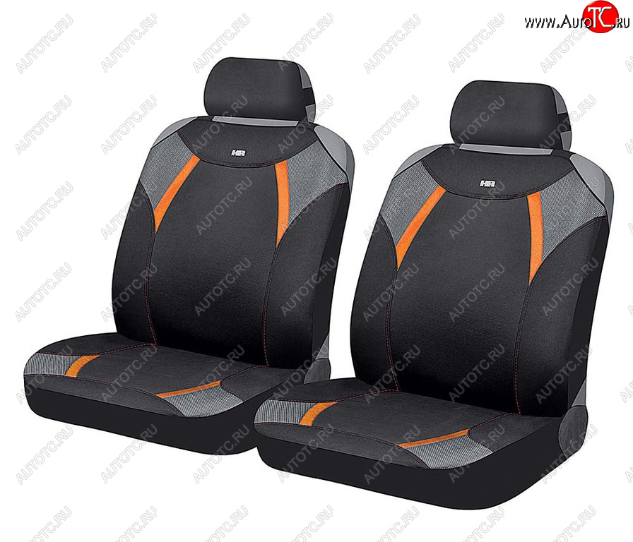 769 р. Накидка на сиденье полиэстер черная (4 предм.) (2шт.) Viper Glossy Front CARFASHION CARFASHION 21369  с доставкой в г. Кемерово