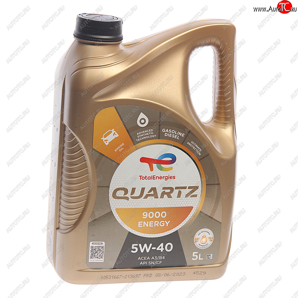4 999 р. Масло моторное QUARTZ 9000 ENERGY 5W40 синт.5л TOTAL TOTAL 213697  с доставкой в г. Кемерово