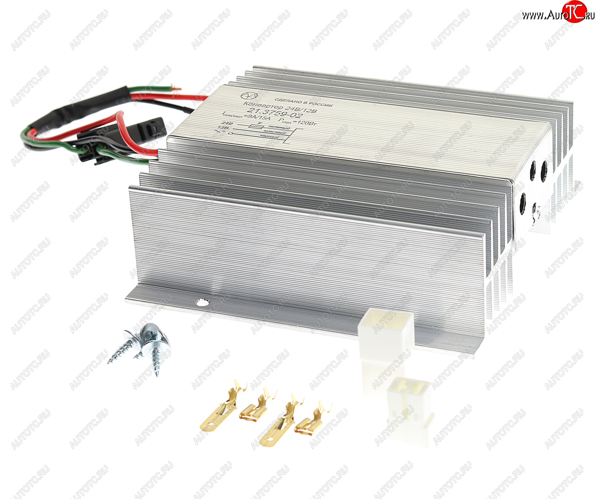 3 079 р. Преобразователь напряжения (инвертор) 24-12V 15А 120Вт ЭНЕРГОМАШ ЭНЕРГОМАШ 21.3759-02  с доставкой в г. Кемерово