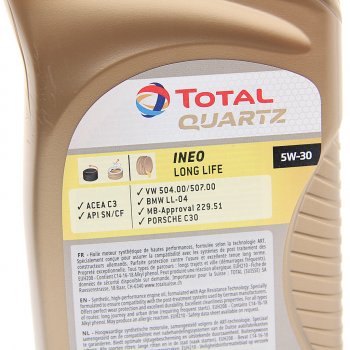 1 639 р. Масло моторное QUARTZ INEO L LIFE 5W30 синт.1л TOTAL TOTAL 213818  с доставкой в г. Кемерово. Увеличить фотографию 2