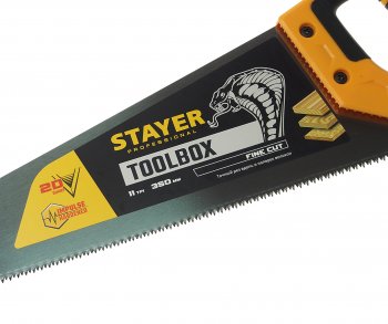 429 р. Ножовка по дереву 350мм для мелких пильных работ STAYER STAYER 2-15091-45_z01  с доставкой в г. Кемерово. Увеличить фотографию 2