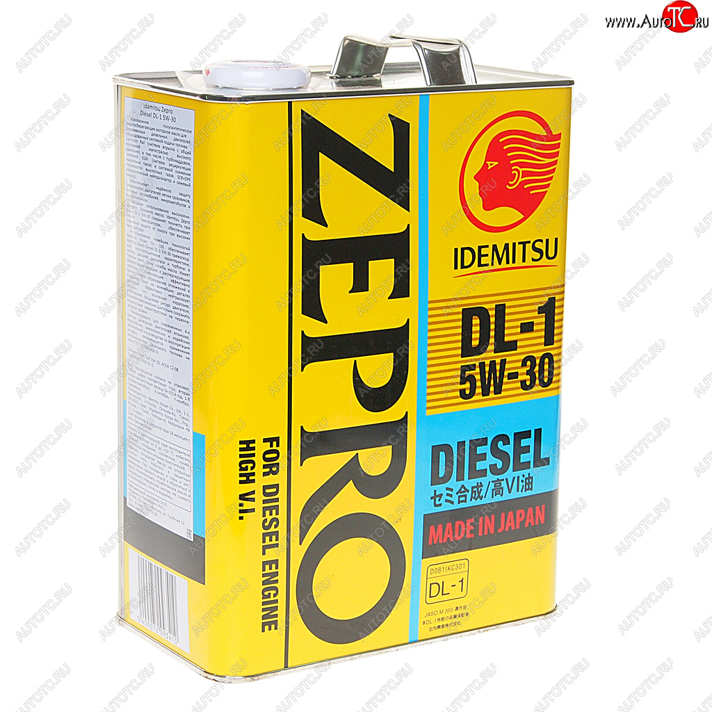 5 799 р. Масло дизельное ZEPRO DIESEL DL-1 5W30 псинт.4л IDEMITSU IDEMITSU 2156-004  с доставкой в г. Кемерово
