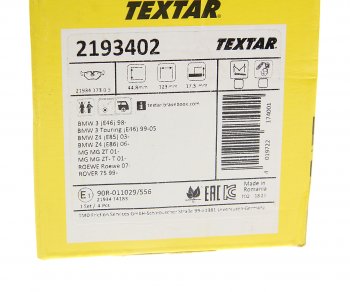 2 899 р. Колодки тормозные задние (4шт.) TEXTAR BMW 3 серия E36 купе (1992-1999)  с доставкой в г. Кемерово. Увеличить фотографию 3