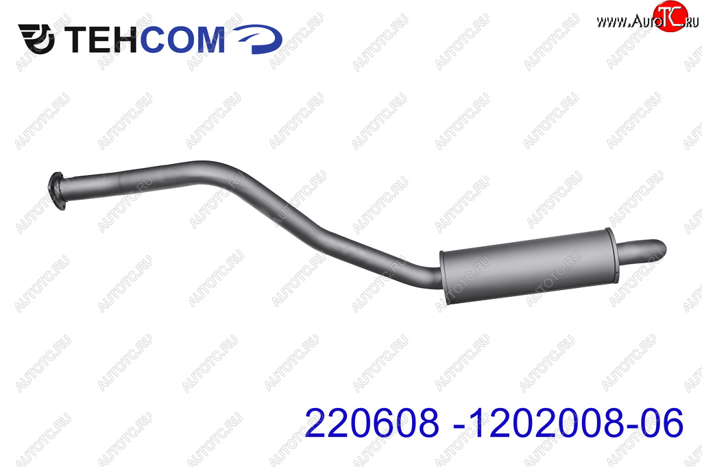 2 799 р. Резонатор УАЗ-220608 дв.ЗМЗ-409 ЕВРО-3 ТЕХКОМ ТЕХКОМ 220608-1202008-06  с доставкой в г. Кемерово
