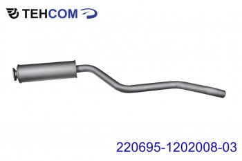 5 099 р. Резонатор УАЗ-220695 дв.ЗМЗ-409 ЕВРО-3 ТЕХКОМ ТЕХКОМ 220695-1202008-03  с доставкой в г. Кемерово. Увеличить фотографию 1