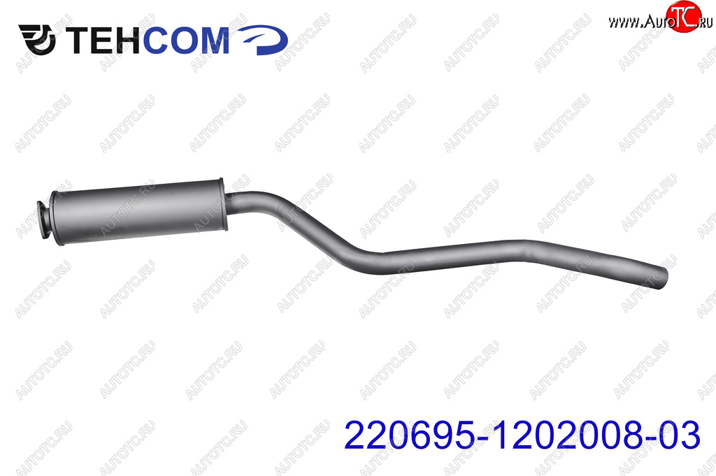 5 099 р. Резонатор УАЗ-220695 дв.ЗМЗ-409 ЕВРО-3 ТЕХКОМ ТЕХКОМ 220695-1202008-03  с доставкой в г. Кемерово
