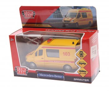 1 749 р. Модель автомобиля MERCEDES Sprinter VAN металлическая ТЕХНОПАРК ТЕХНОПАРК 223154  с доставкой в г. Кемерово. Увеличить фотографию 2