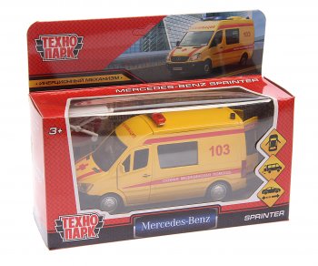 1 749 р. Модель автомобиля MERCEDES Sprinter VAN металлическая ТЕХНОПАРК ТЕХНОПАРК 223154  с доставкой в г. Кемерово. Увеличить фотографию 1