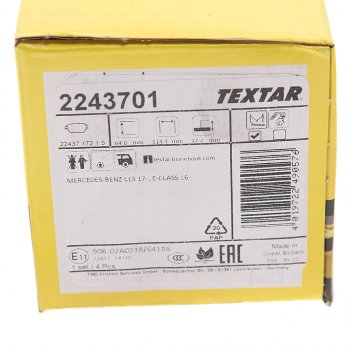 4 999 р. Колодки тормозные задние (4шт.) TEXTAR Mercedes-Benz E-Class W213 седан рестайлинг (2020-2025)  с доставкой в г. Кемерово. Увеличить фотографию 4