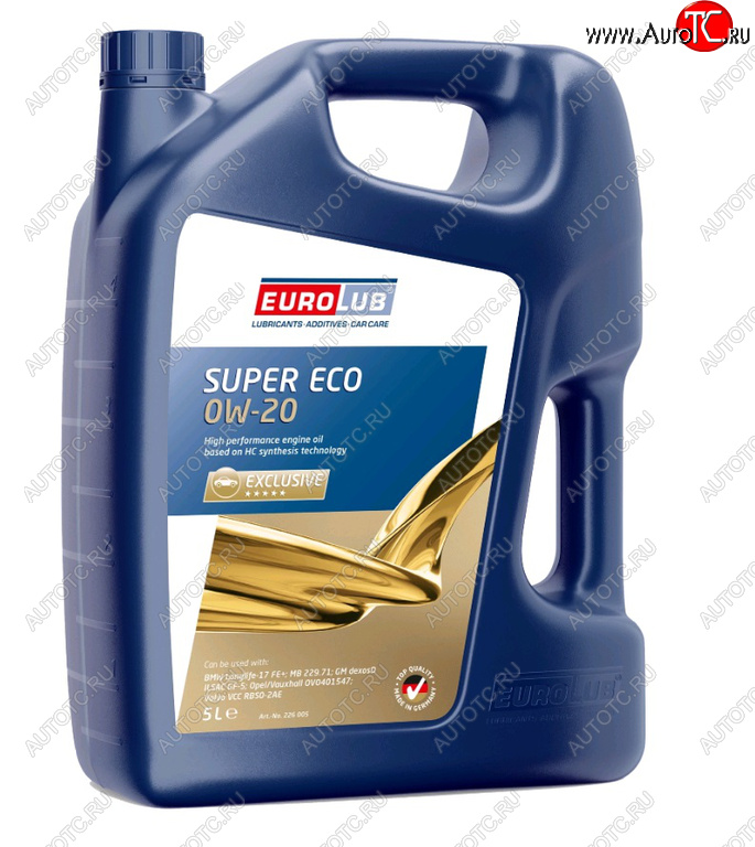 10 249 р. Масло моторное SUPER ECO SP 0W20 синт.5л EUROLUB EUROLUB 226005  с доставкой в г. Кемерово