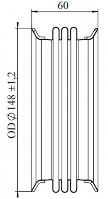 7 899 р. Труба выхлопная глушителя DAF (d=148 L=60) DINEX DINEX 22614 DINEX 22614  с доставкой в г. Кемерово. Увеличить фотографию 3