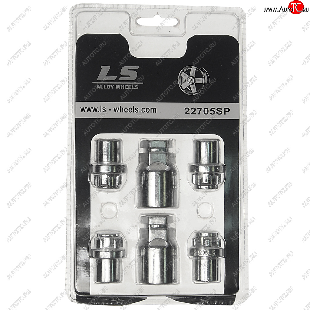 1 059 р. Гайка колеса М12х1.5х34 секретки пресс-шайба закрытая 2 ключа LS WHEELS LS WHEELS 22705sp  с доставкой в г. Кемерово