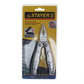1 389 р. Мультиинструмент 12 в 1 (чехол,набор бит) Profi STAYER STAYER 22852_z01  с доставкой в г. Кемерово. Увеличить фотографию 1