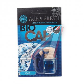 215 р. Ароматизатор подвесной жидкостный (aqua) 6мл Bio Cap AURA FRESH AURA FRESH 23001  с доставкой в г. Кемерово. Увеличить фотографию 1