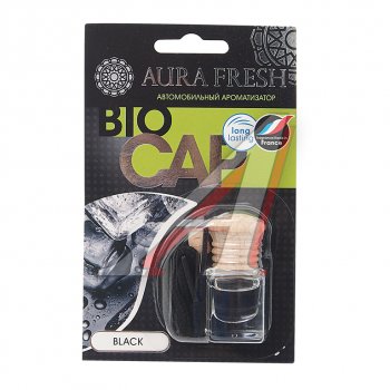 215 р. Ароматизатор подвесной жидкостный (black) 6мл Bio Cap AURA FRESH AURA FRESH 23002  с доставкой в г. Кемерово. Увеличить фотографию 1
