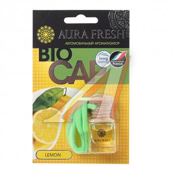 215 р. Ароматизатор подвесной жидкостный (lemon) 6мл Bio Cap AURA FRESH AURA FRESH 23010  с доставкой в г. Кемерово. Увеличить фотографию 1