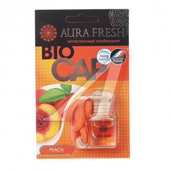 215 р. Ароматизатор подвесной жидкостный (peach) 6мл Bio Cap AURA FRESH AURA FRESH 23013  с доставкой в г. Кемерово. Увеличить фотографию 1