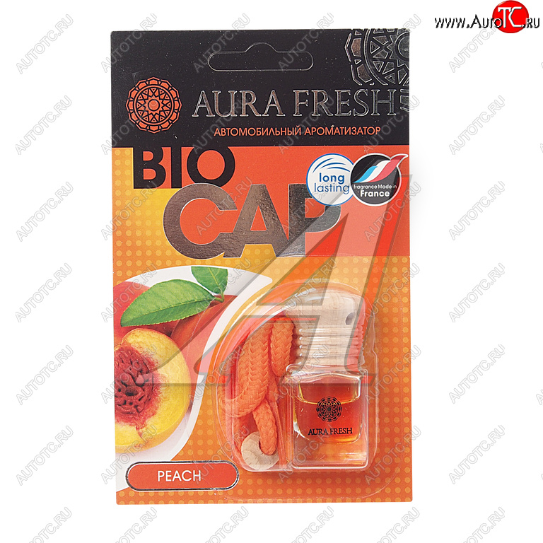 215 р. Ароматизатор подвесной жидкостный (peach) 6мл Bio Cap AURA FRESH AURA FRESH 23013  с доставкой в г. Кемерово