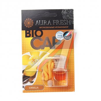 215 р. Ароматизатор подвесной жидкостный (vanilla) 6мл Bio Cap AURA FRESH AURA FRESH 23015  с доставкой в г. Кемерово. Увеличить фотографию 1