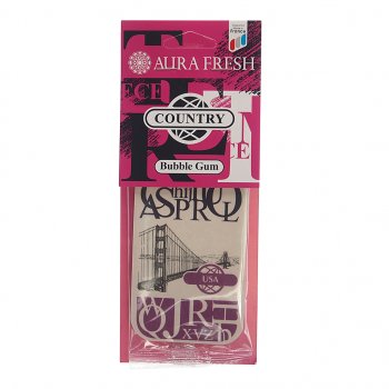 91 р. Ароматизатор подвесной картонный (bubble gum) Country AURA FRESH AURA FRESH 23018  с доставкой в г. Кемерово. Увеличить фотографию 1