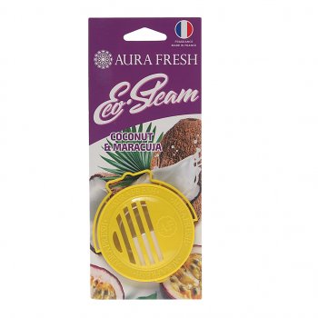 297 р. Ароматизатор на панель приборов древесное волокно (coconut&maracuja) 40г Eco Steam AURA FRESH AURA FRESH 23032  с доставкой в г. Кемерово. Увеличить фотографию 1